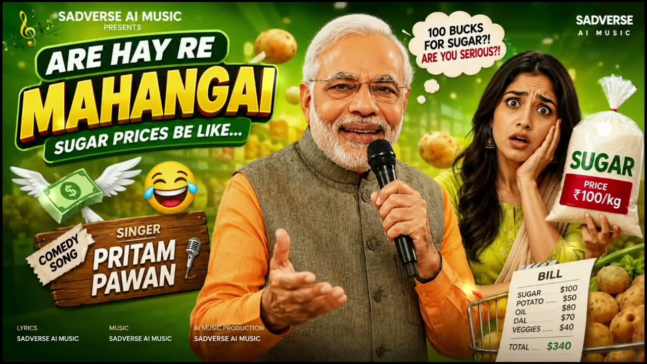 Are Haye Re Mahanga! 😱 Sugar Prices ₹100/kg | Funny Desi Comedy Song | Pritam Pawan 