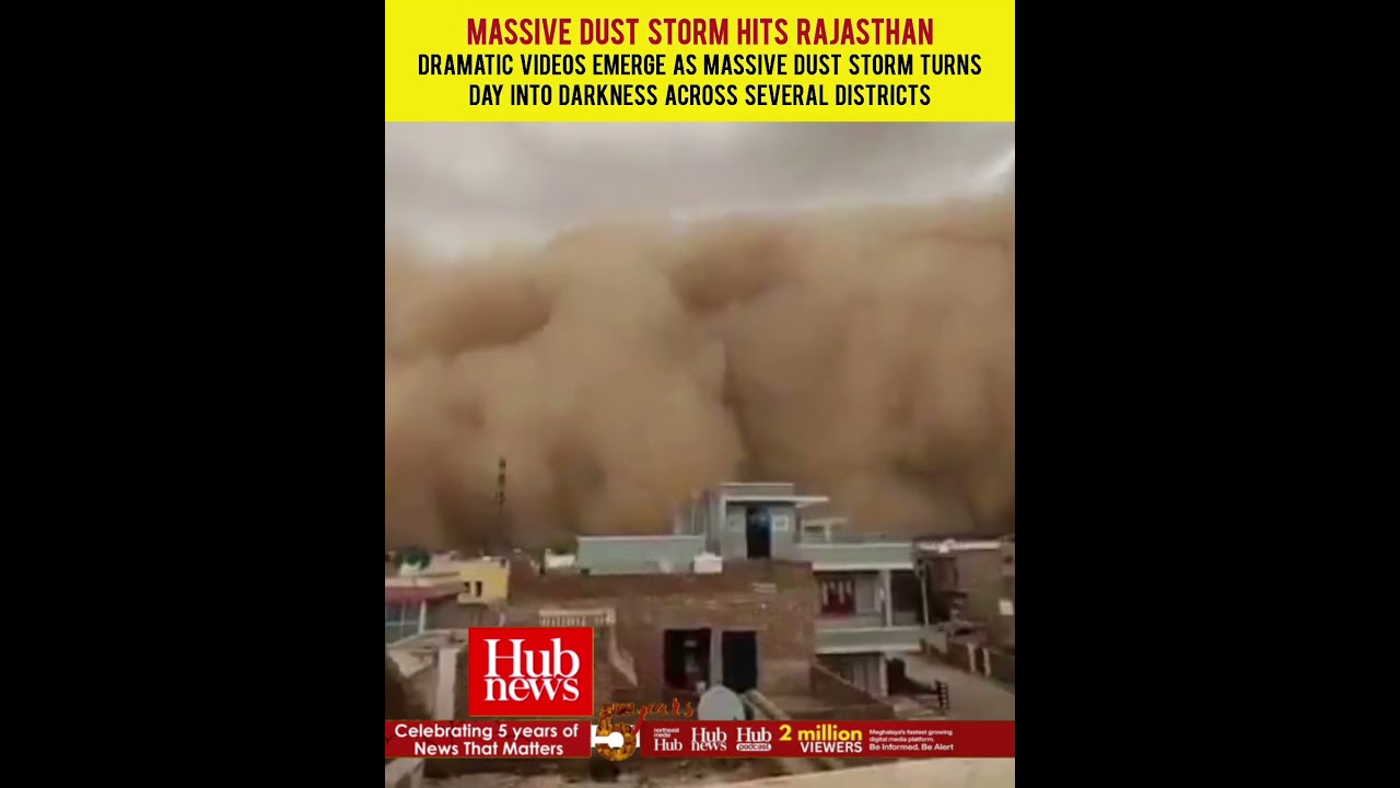 Massive sandstorm sweeps across Rajasthan, reducing visibility and triggering weather alerts
