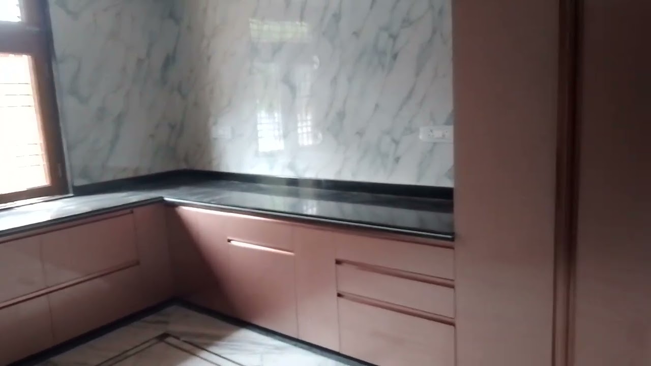 L acrylic modular kitchen #
