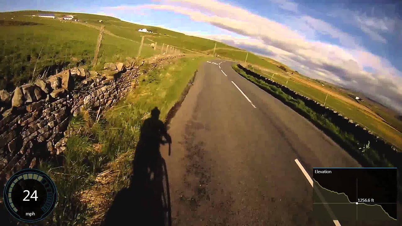Long Descent into Middleton-in-Teesdale B6277 w/Telemetry