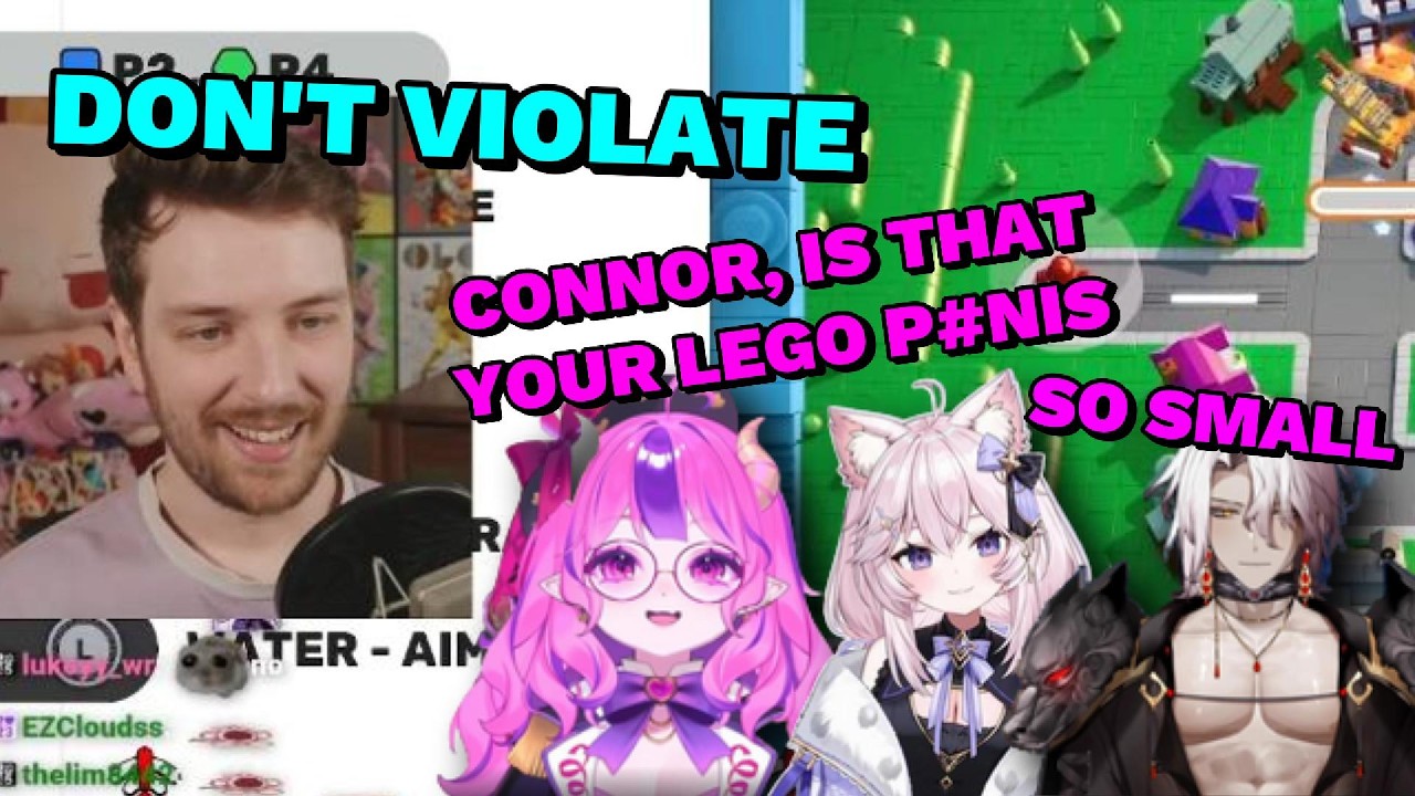 All SUS and Funny Moments from Ironmouse, Connor, Nyanners and Aethel's Lego Stream