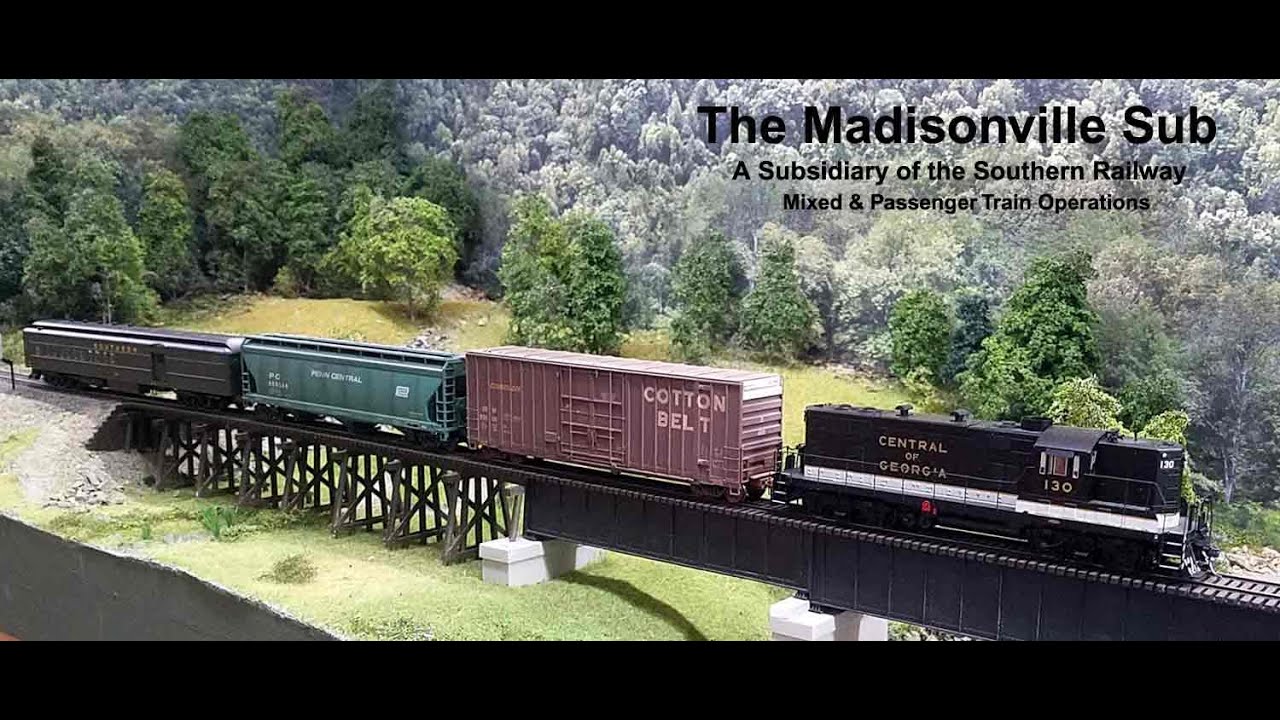 The HO Scale Madisonville Sub - Passenger Operations