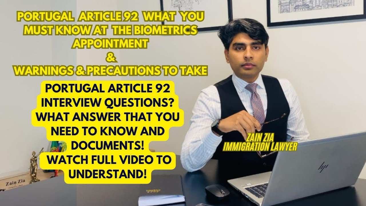 PORTUGAL ARTICLE 92 WARNINGS & PRECAUTIONARY MEASURES TO TAKE! | PORTUGAL ARTICLE 92 STUDY TRC 🇵🇹