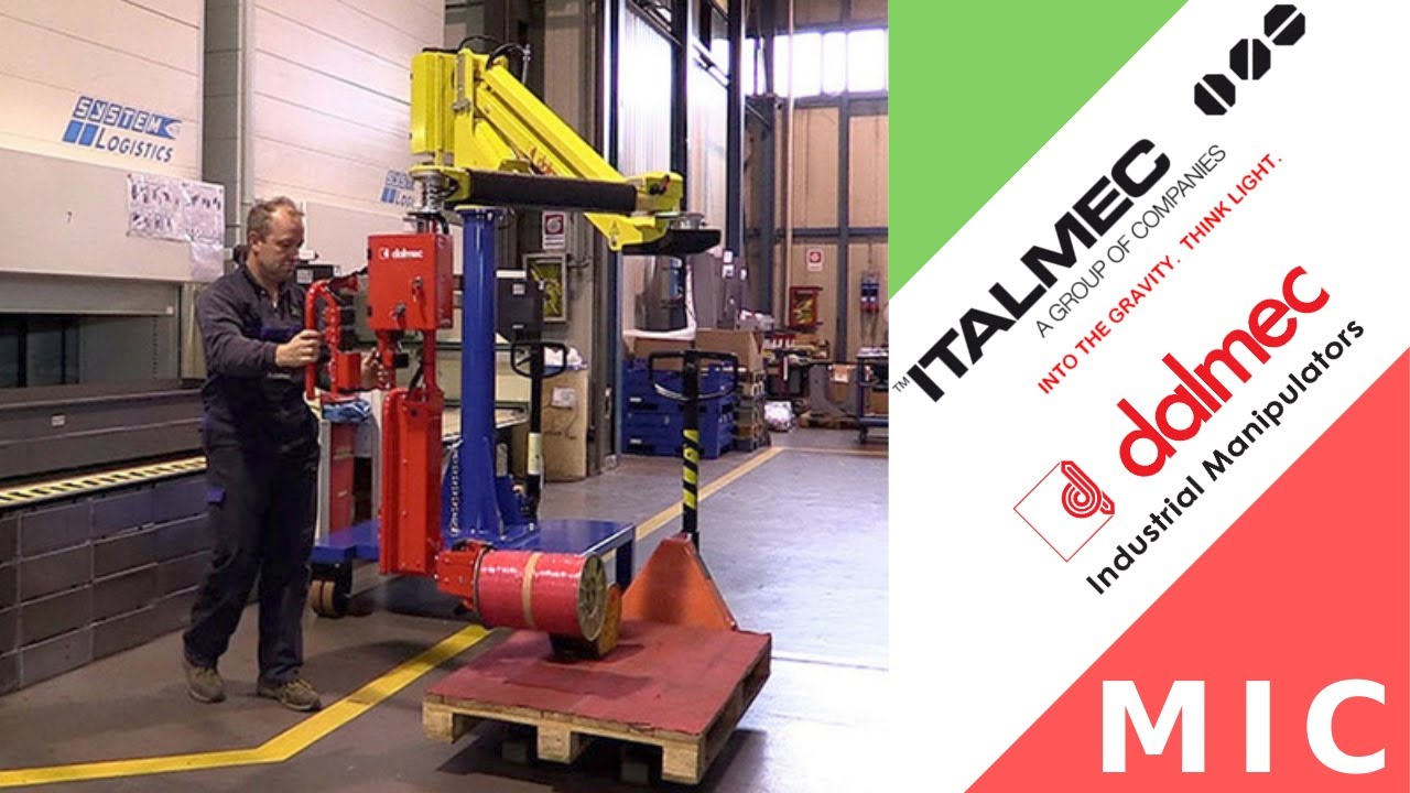 Dalmec Pneumatic Manipulator for lifting Wired Reels