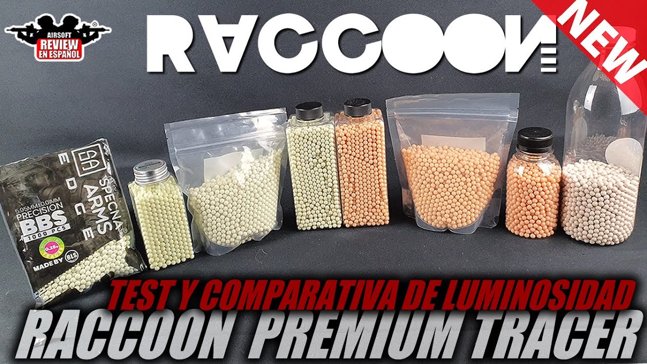 Pruebas de Luminosidad y aguante de las NUEVAS Raccoon Premium TRACERS | Airsoft Review en Español