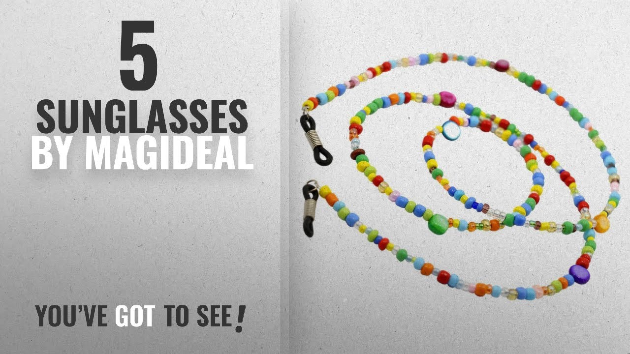 Top 10 Magideal Sunglasses [2018]: MagiDeal Women Colorful Beads Fashion Eyeglass Chain Sunglass