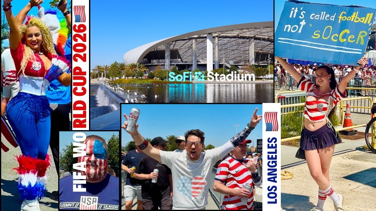World Cup 2026 in LA 🇺🇸⚽🏆 (USA WIN!) | SoFi Stadium INSANE Crowd + Venice Beach Watch Party