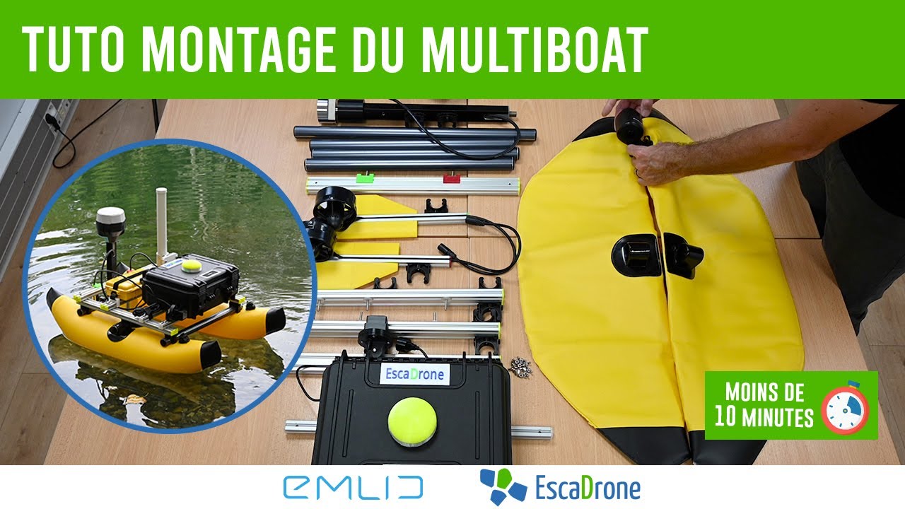 Montage du Multiboat en moins de 10min - drone marin de bathymétrie - Escadrone