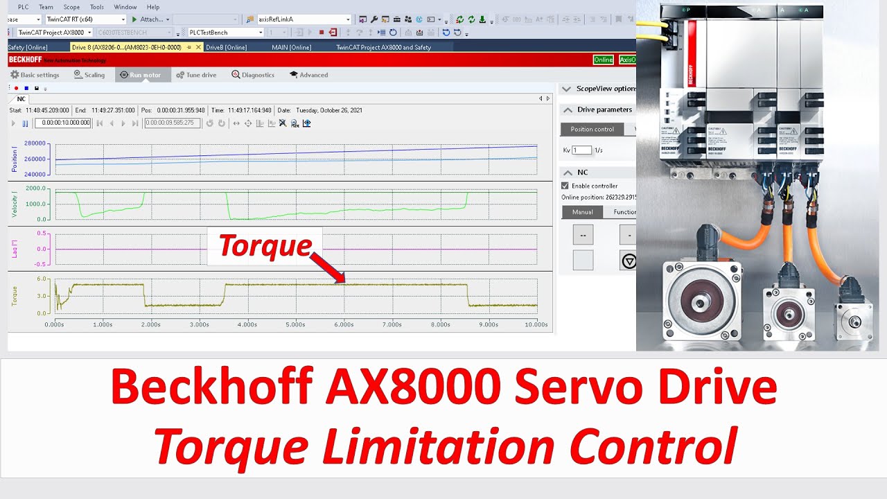 MB18. Beckhoff Drive AX8000 AX5000 Servo Motor Torque Limitation