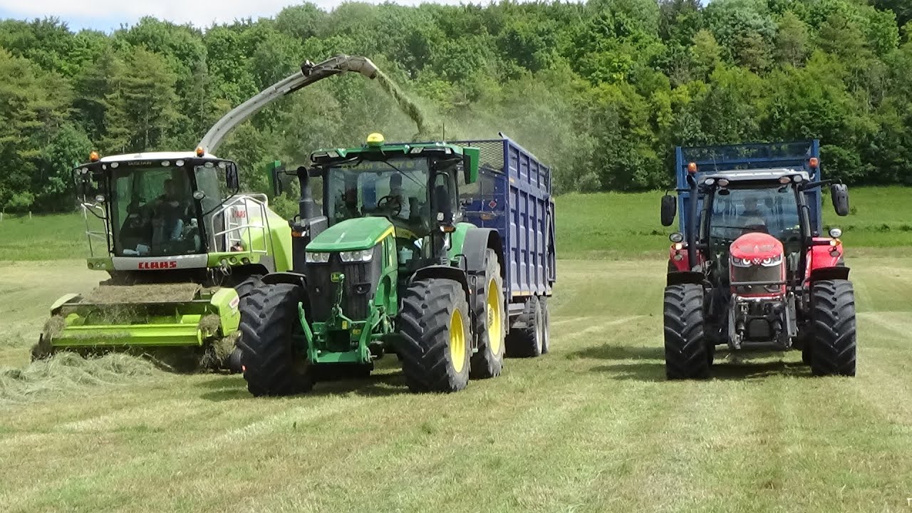 Silage 2022 - Lifting Grass with Claas Jaguar 840 and John Deere's, Fendt, Massey Fergusons