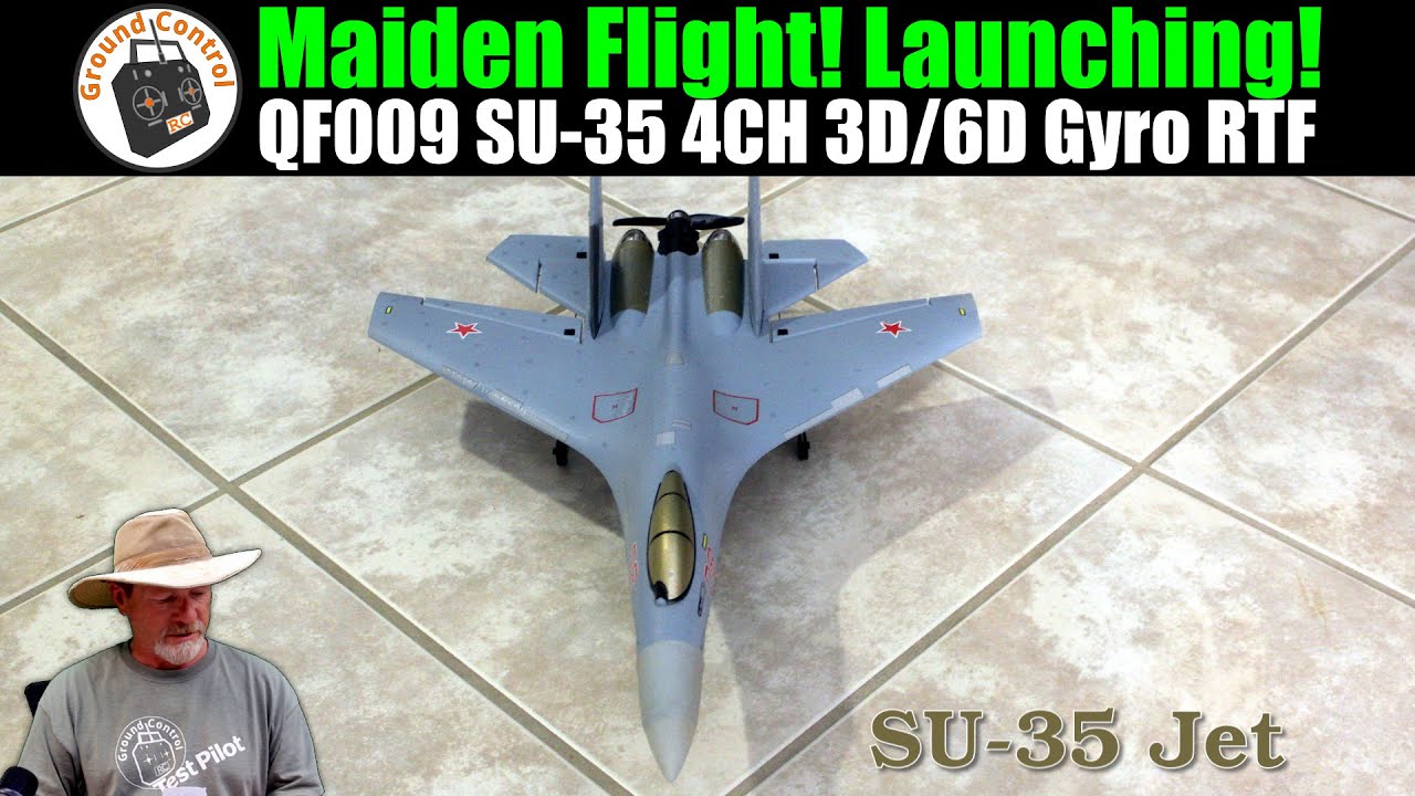 Maiden Flight! Launching! QF009 SU-35 Fighter Jet Brushless SUB-250g 375mm 4CH 3D/6D Gyro RTF