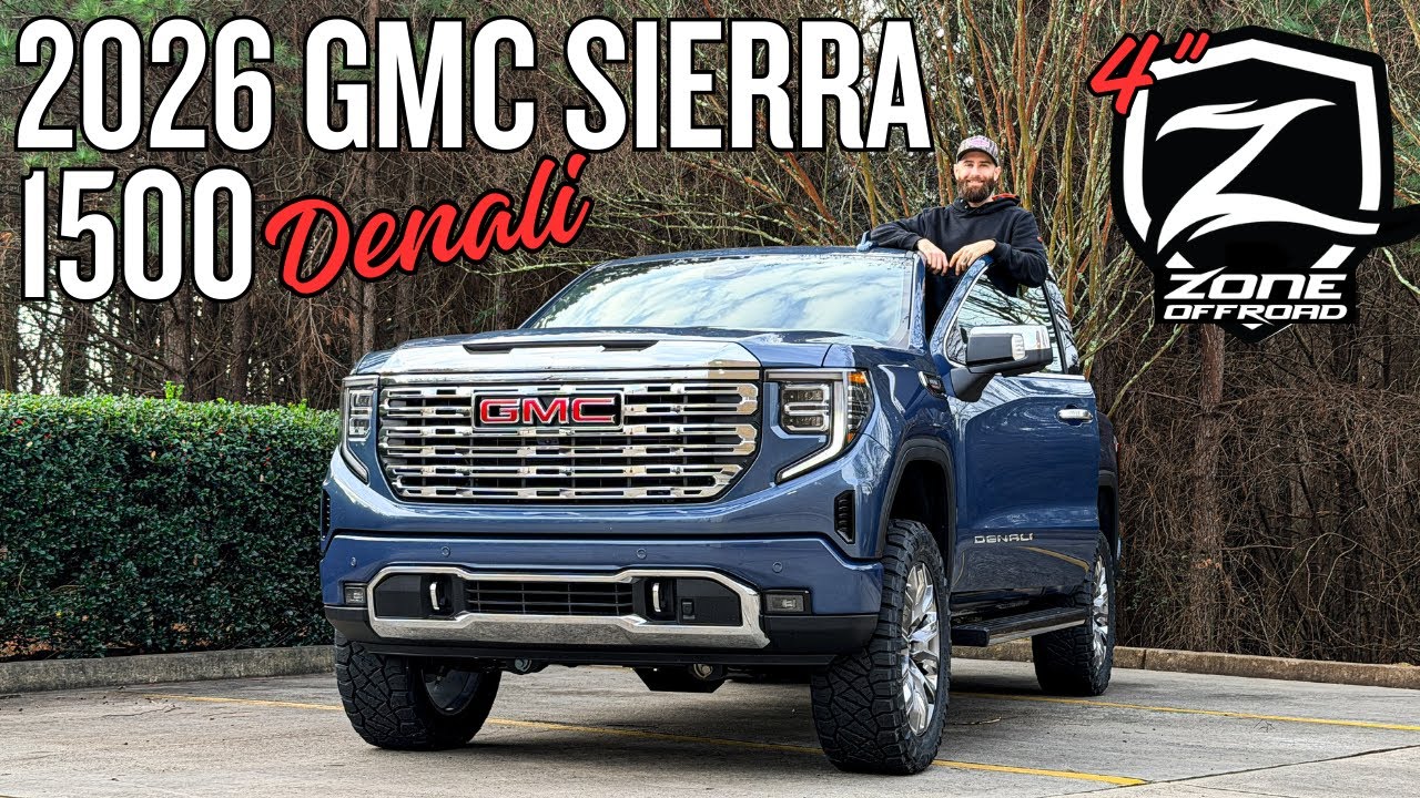 LIFT with CONFIDENCE: 2026 GMC Sierra 1500 Denali | 4" Zone Offroad Lift Kit | 35" Nitto Ridge Tires