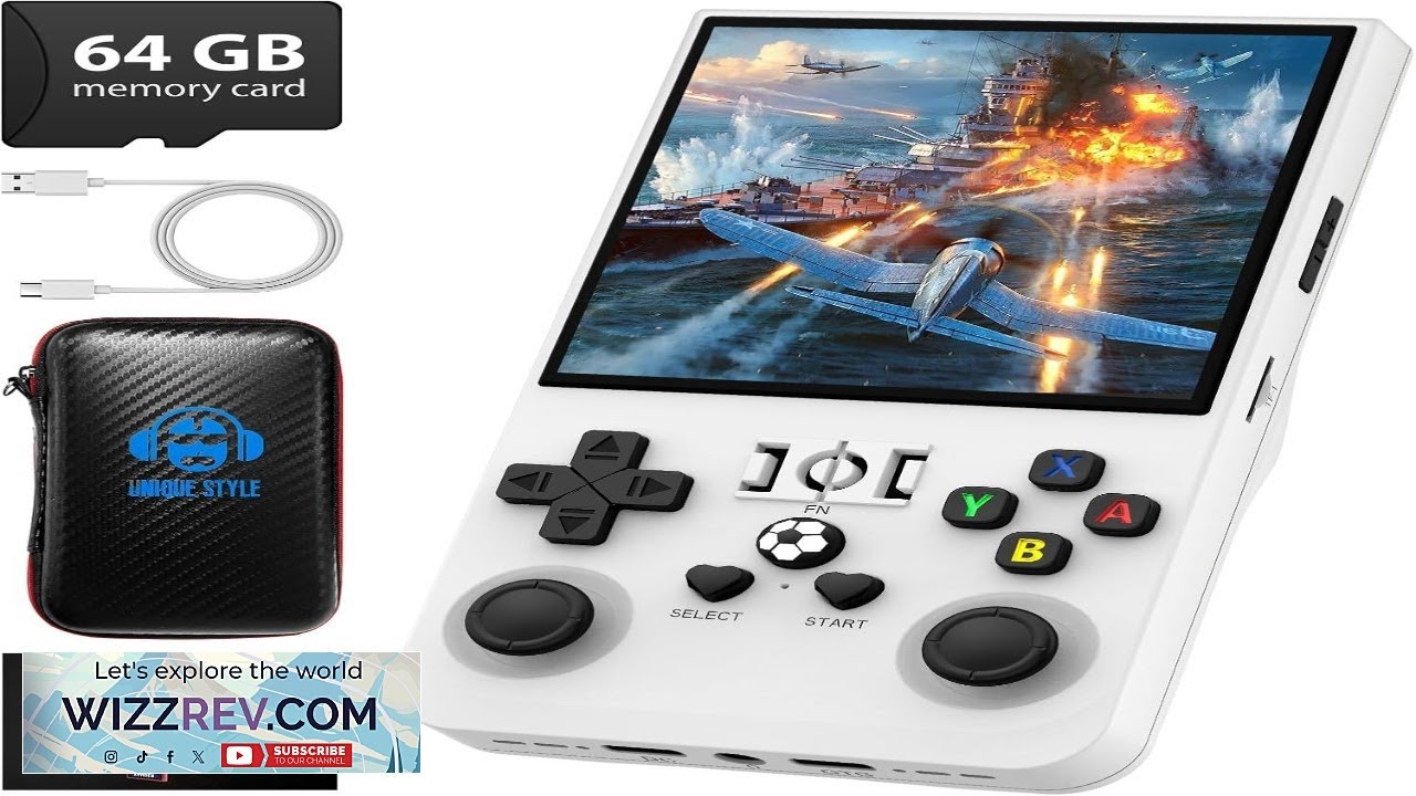 R36MAX Retro Handheld Game Console 4.0 Inch 720x720 IPS Screen 64GB Built in