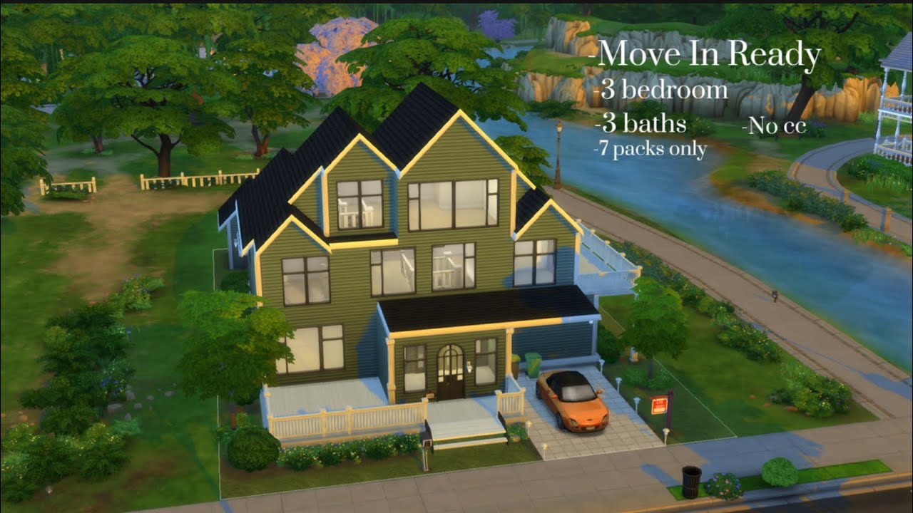 The Sims 4 Move In Ready 3 Bedroom Home ||Speed Build || 