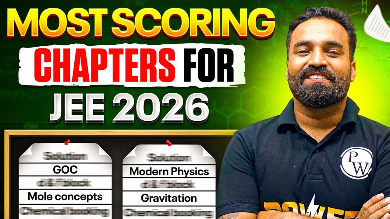 WARNING⚠️ Don't ❌ Skip These High Weightage Chemistry Topics for JEE 2026 📚 