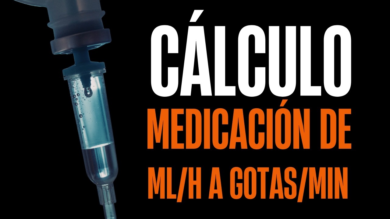 Conversión ml/h a gotas/min en sueroterparia