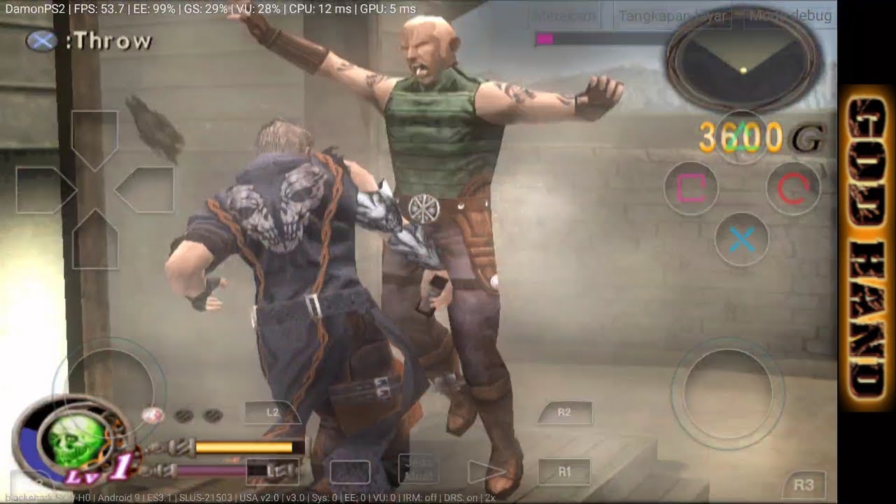 Геймплей God Hand для Android | Эмулятор Damon для PS2 Pro