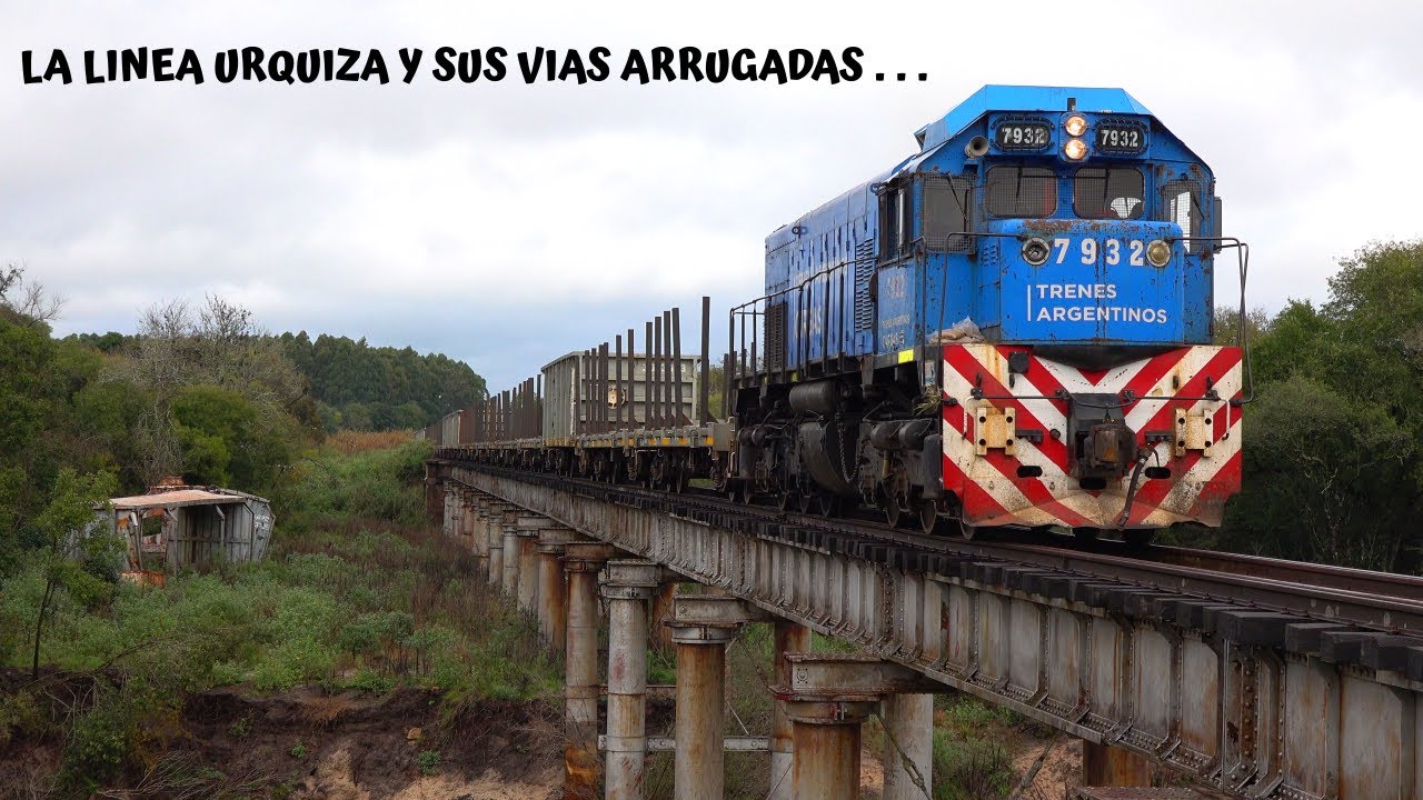 Trenes por la Mesopotamia, con sus VIAS ARRUGADAS - San Salvador, Yuquerí y Concordia