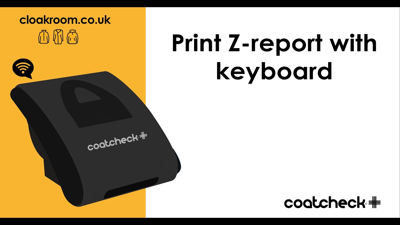 Coatcheck + | Print Z-report with keyboard