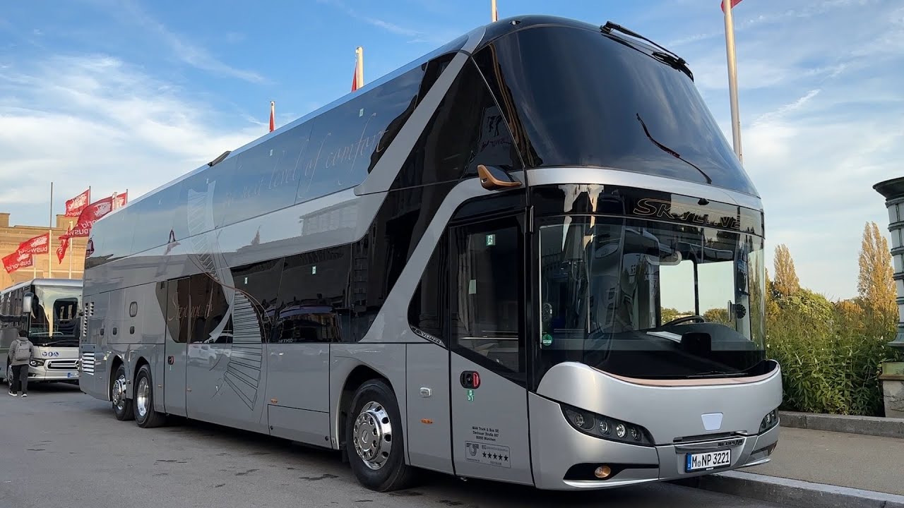 Double Decker Luxury Coach ! 2024 Neoplan Skyliner Exterior Tour