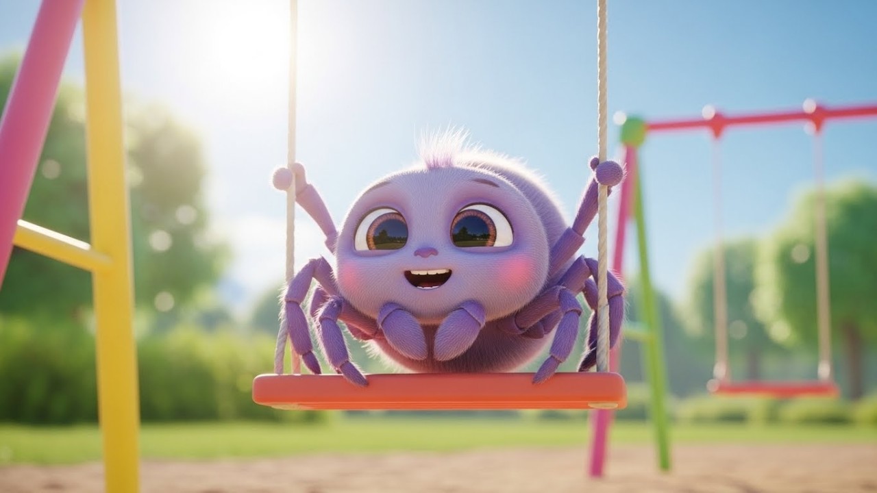 Смеющийся паук на качелях 🕷️😄🎠 | Мультфильм для детей и весёлые приключения