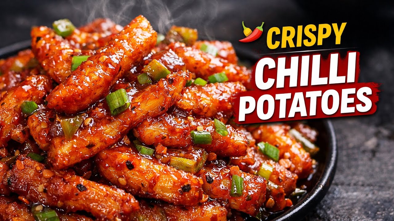 Chilli Potatoes Recipe | Street Style Crispy Chilly Potato | Easy Snack Recipe 