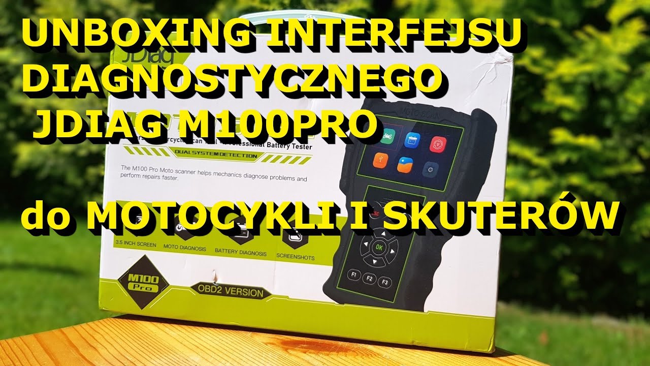 JDiag M100PRO INTERFEJS DIAGNOSTYCZNY MOTOCYKLI i SKUTERÓW. UNBOXING i PIERWSZE URUCHOMIENIE IMMO OF