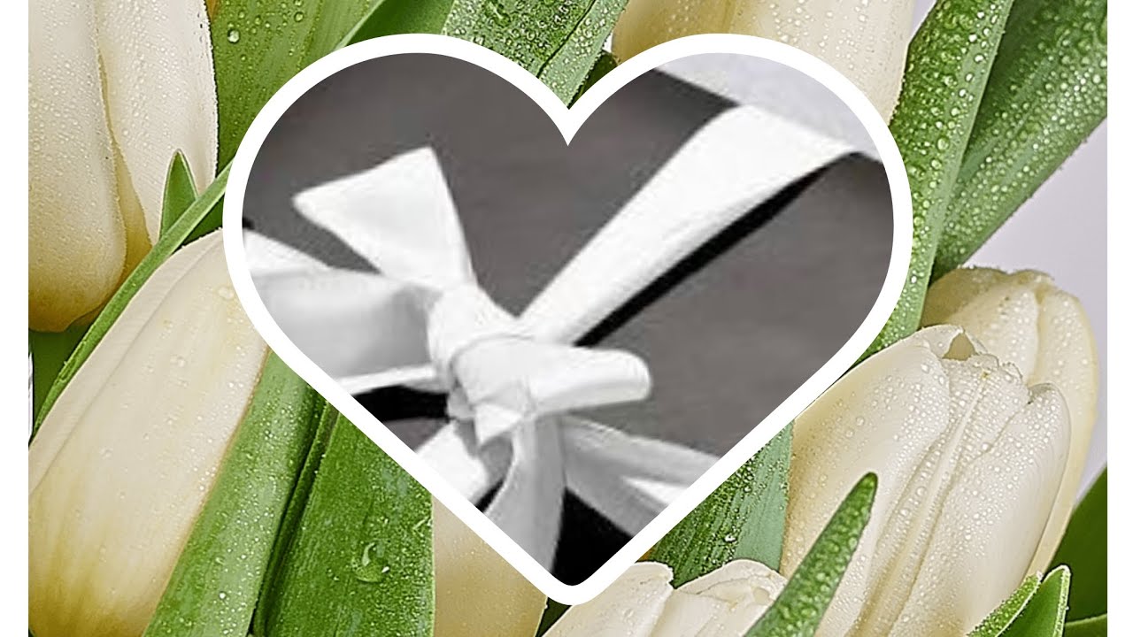 LETS MAKE DESIGN SURPRISE GIFT WITH FRESH TULIP FLOWERS IN GOLD STAND ARRANGEMENT 