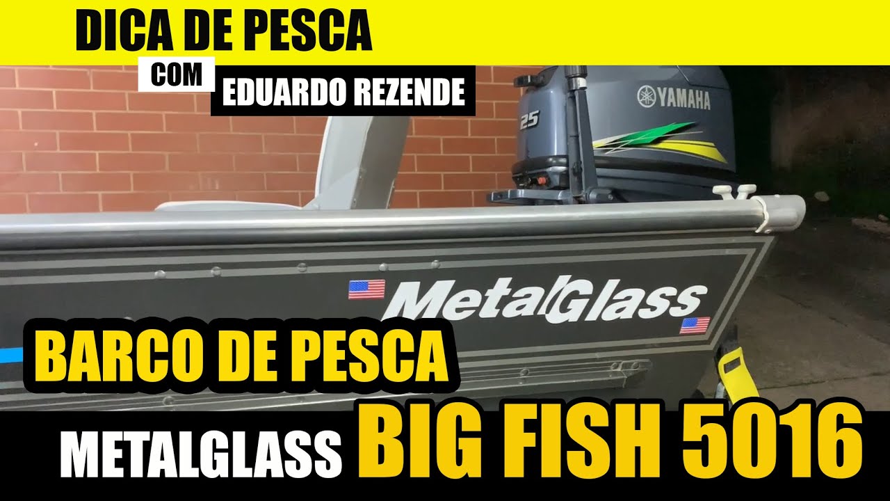 Meu barco para pescaria com iscas artificiais - Metalglass BIG FISH 5016