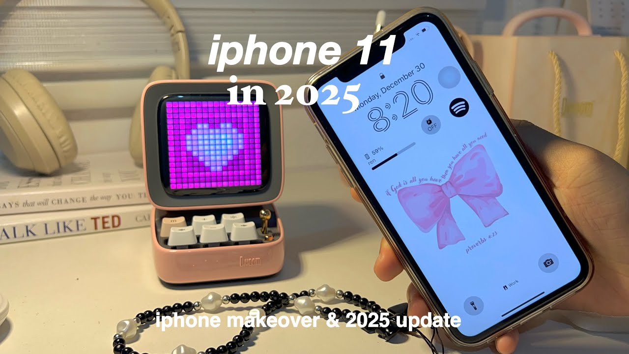 iphone 11 (black) 2025 🎀✨ makeover, aesthetic setup, update, camera test, unboxing accessories