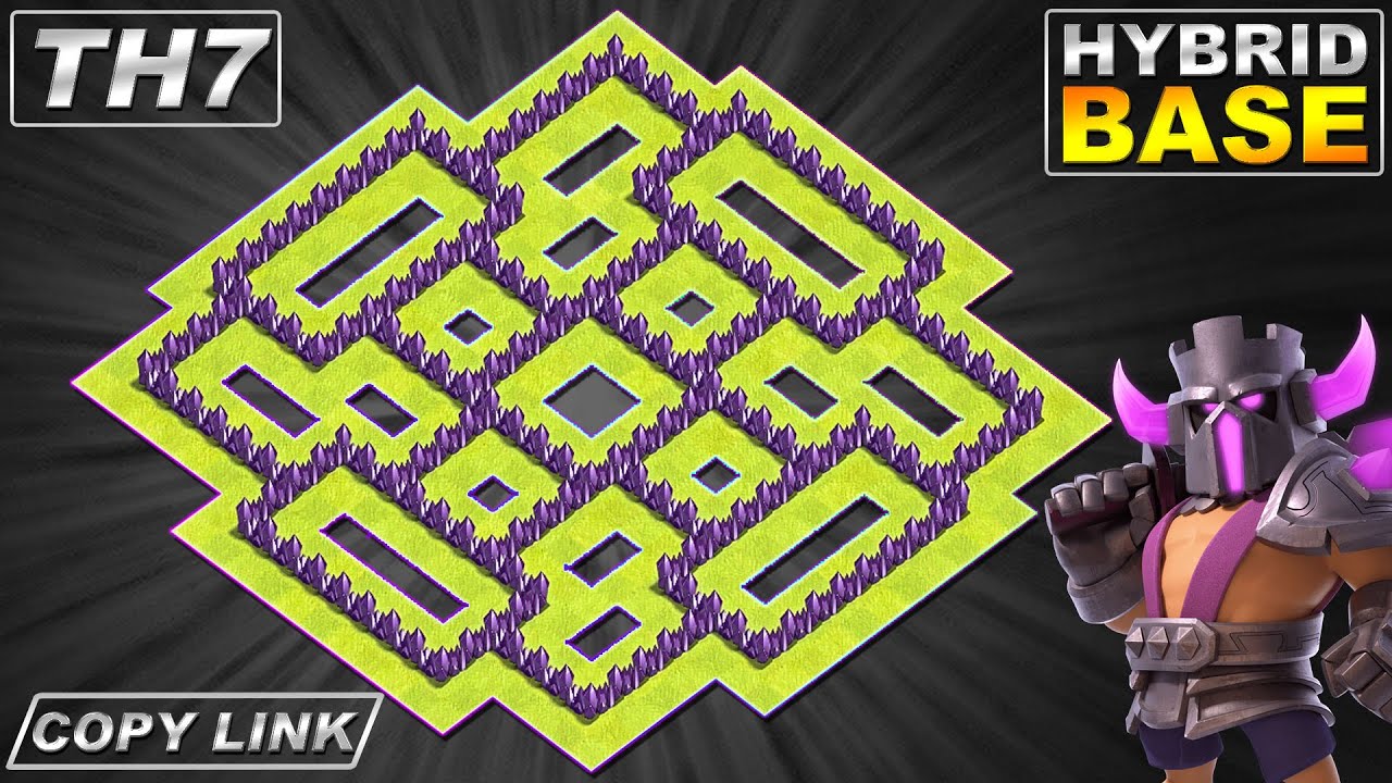 ЛУЧШАЯ база TH7 [Защита] с копированием ссылки | Гибридная/ФЕРМЕРСКАЯ база Ратуши 7 - Clash of Clans