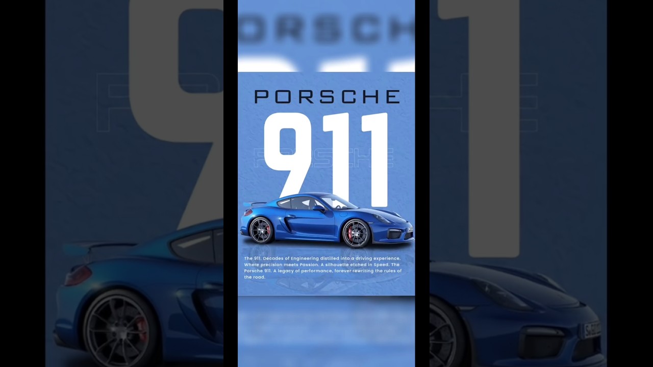The Porsche 911 design made in Canva!  #graphicdesign #porsche911 #posterdesign