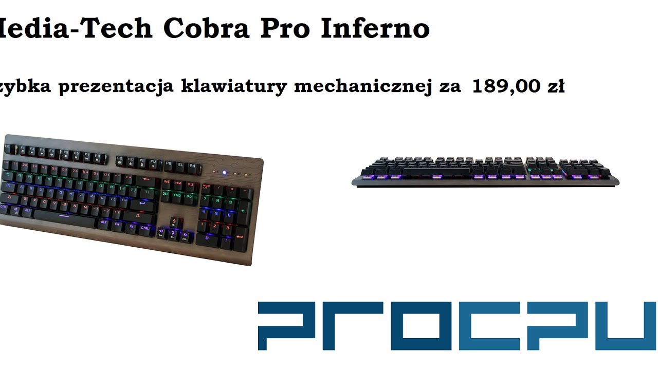 Klawiatura Mechaniczna za 189,00 zł  Media-tech Cobra Pro Inferno