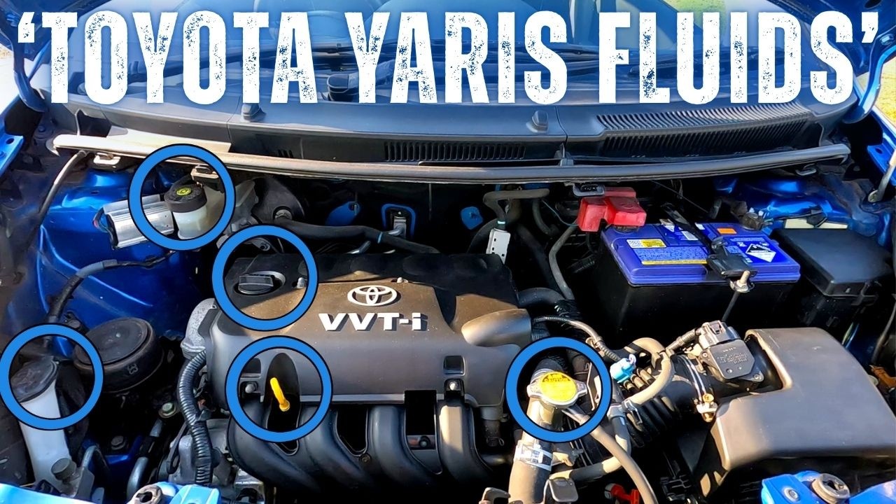 Места доливки жидкости в Toyota Yaris: масло, охлаждающая жидкость, омыватель и тормозная жидкость