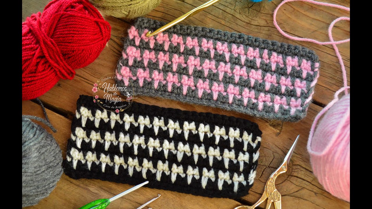 ( Pied De Poule un punto encantador y clásico ) Paso a paso en crochet