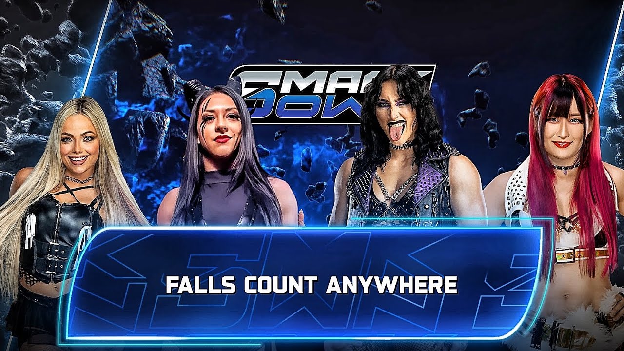 Liv Morgan Vs Rhea Ripley Vs Iyo Sky Vs Stephanie Vaquer - Fatal 4 Way Match At WWE Smackdown