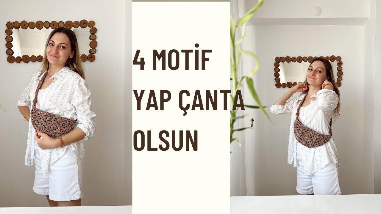 RENK RENK YAPMAK İSTEYECEKSİNİZ 🙈ÇOOK KOLAY ÇANTA YAPIMI 🌸#crochet #crochetbag