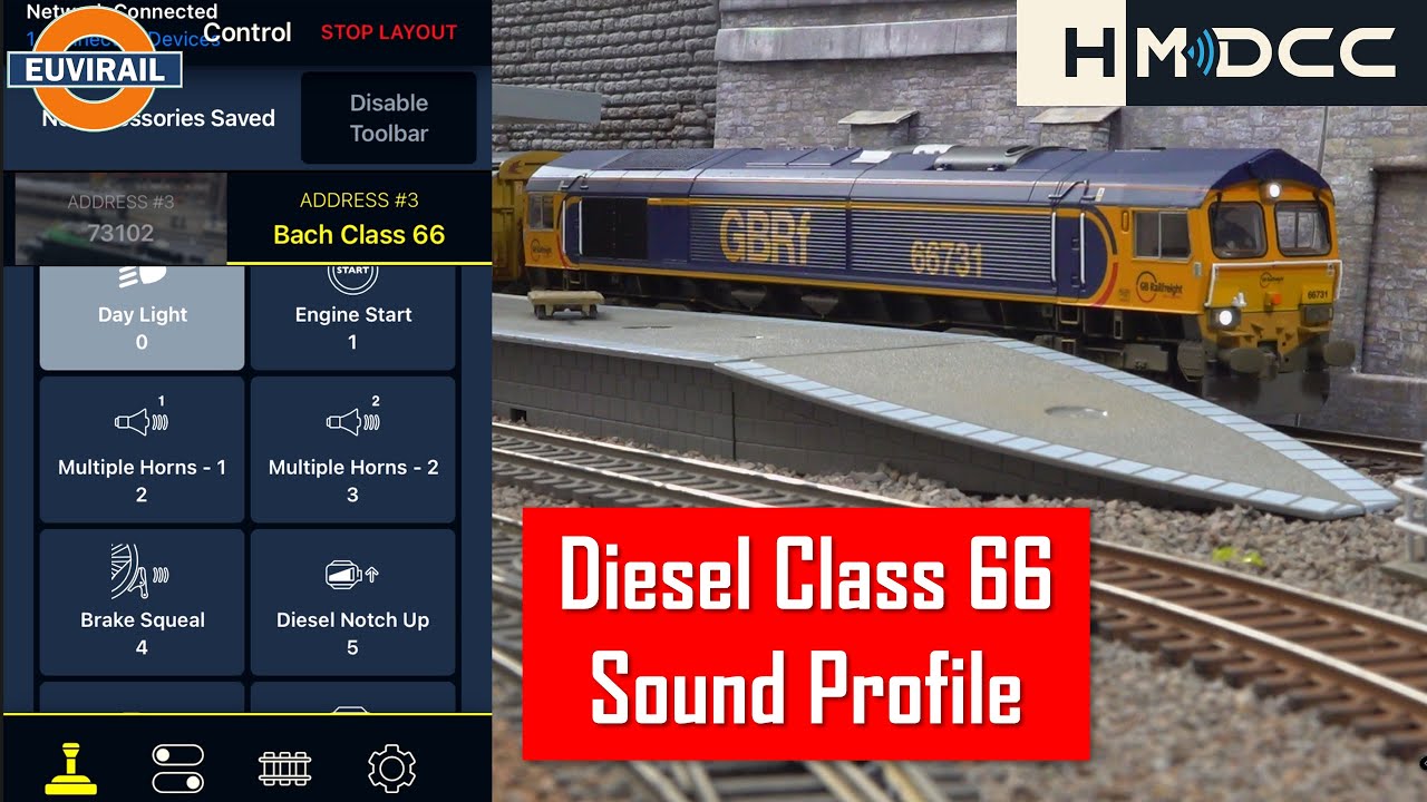 Checking out the HM7000 TXS Decoder Class 66 Sound Profile via the App