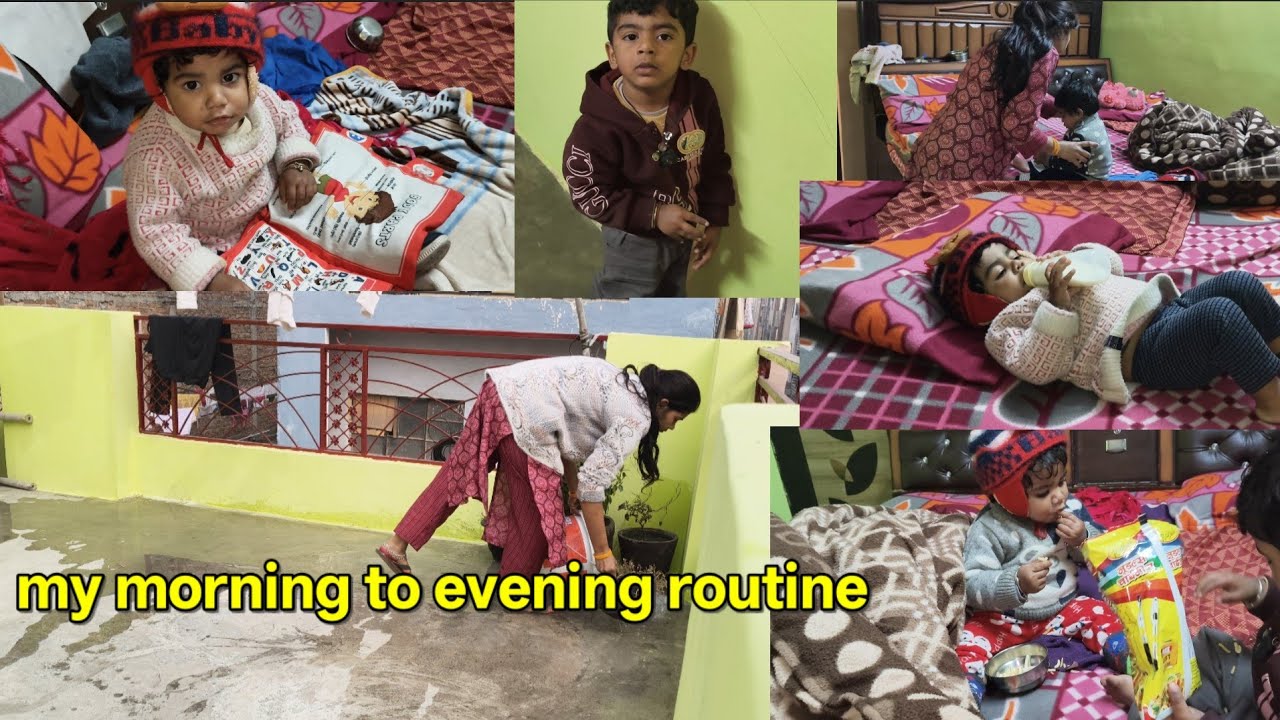 My realistic morning to evening routine || one year old baby indian || mom daily vlog 💞