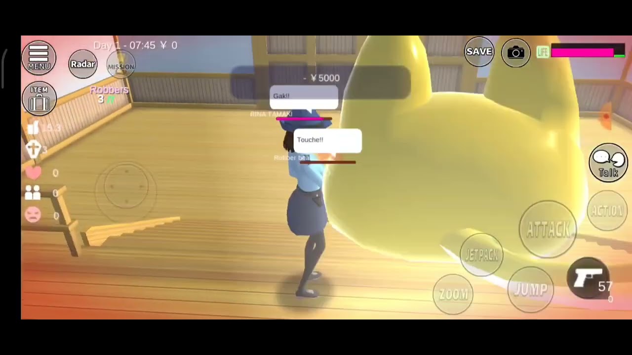 (0:50.633)Defeat Robber Bears LV1【Sakura School Simulator】