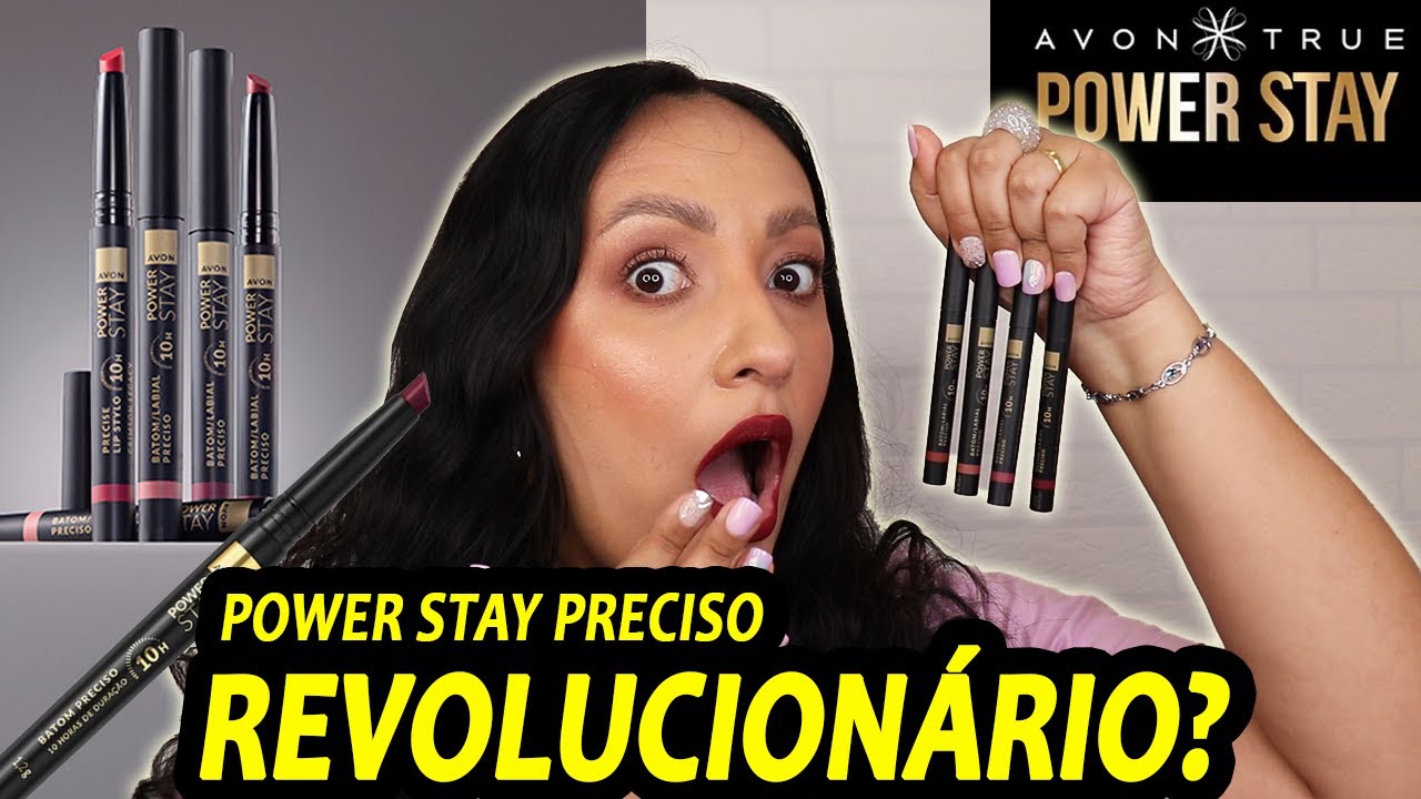 Testei o NOVO BATOM Power Stay Preciso AVON | Batom PRECISO e que dura por 10h??