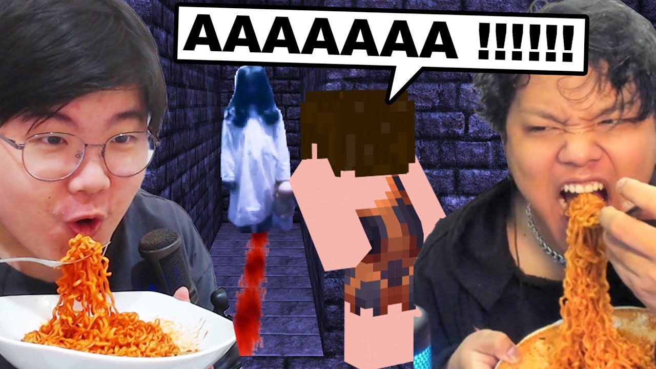 Setiap Kali Kita Teriak di Minecraft Horror, Kita Harus Makan Samyang ...