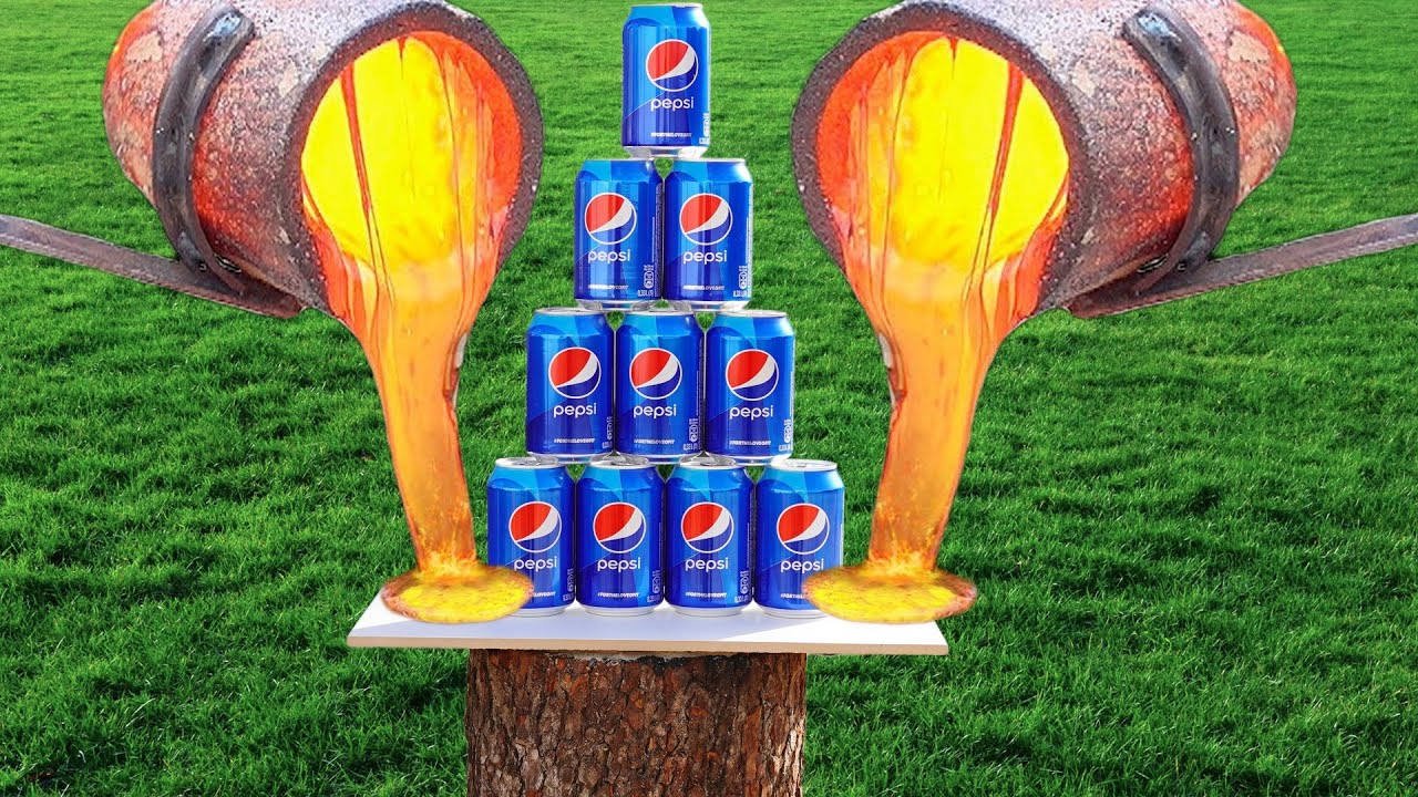 Experiment Coca Cola vs Mentos and Lava