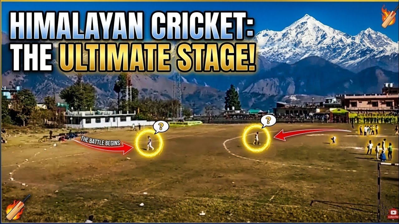 Cricket 🏏 playground near Himalayas, Beautiful village 😍