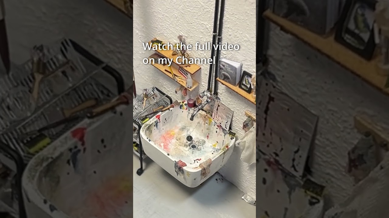 Making a mess in miniature! 🎨  #miniaturespace #miniaturecrafts #miniature