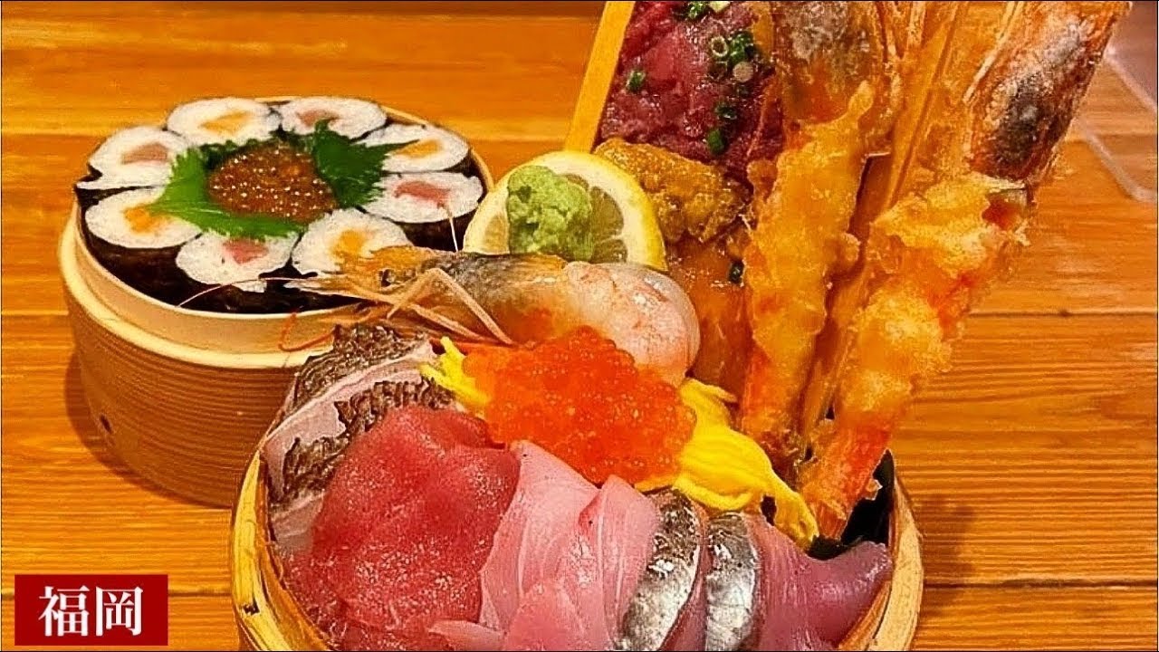 高級ネタが信じられない価格で提供される‼原価率100％の究極の海鮮丼だって！『海風土』/Japanese giant sushi and long tempura