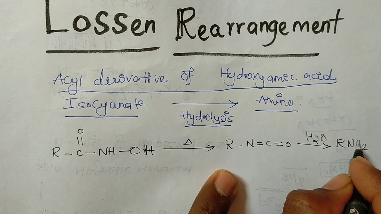 lossen rearrangement reaction mechanism/TRB/POLY TRB/NET/SET/IIT-JAM/tamil/