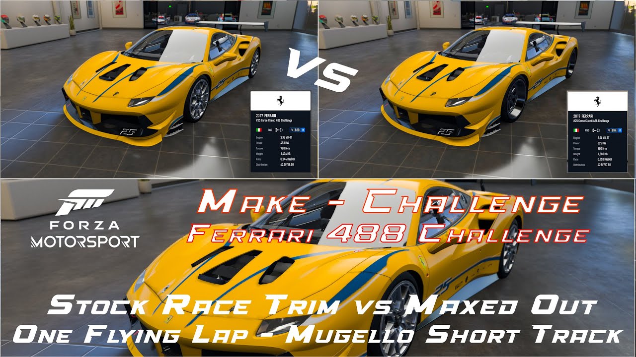 Maxed Out Ferrari 850hp vs Stock Race Trim | Forza Motorsport | Event 4 | One Min Flying Lap | 4K
