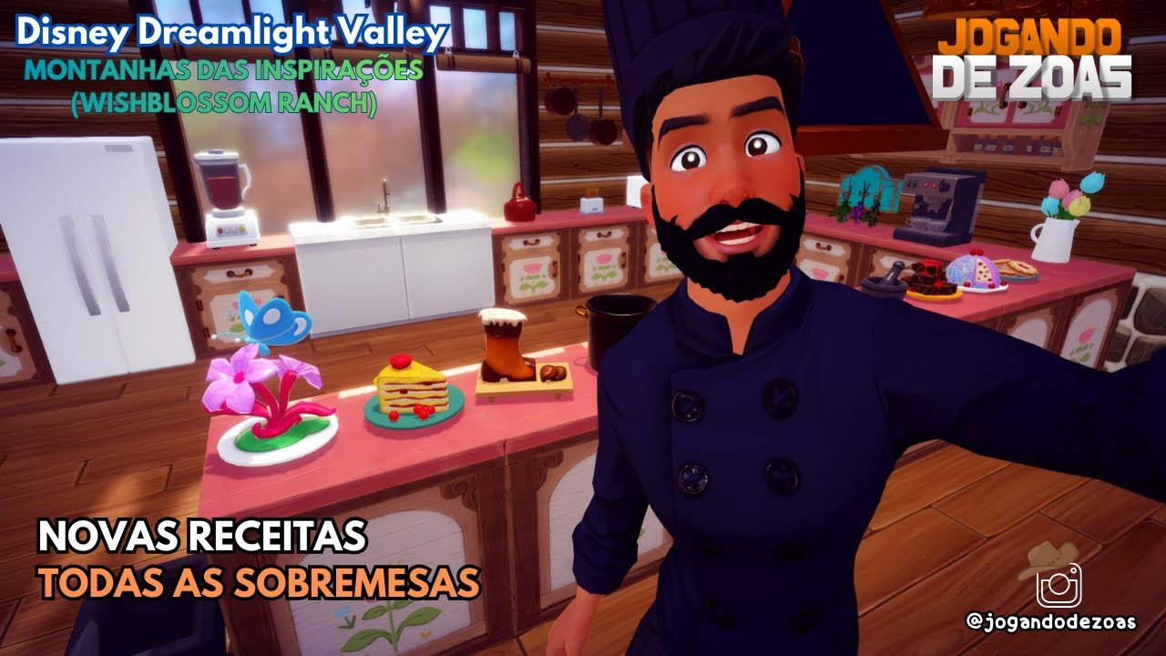 Dreamlight Valley - RECEITAS MONTANHAS DAS INSPIRAÇÕES - TODAS AS SOBREMESAS
