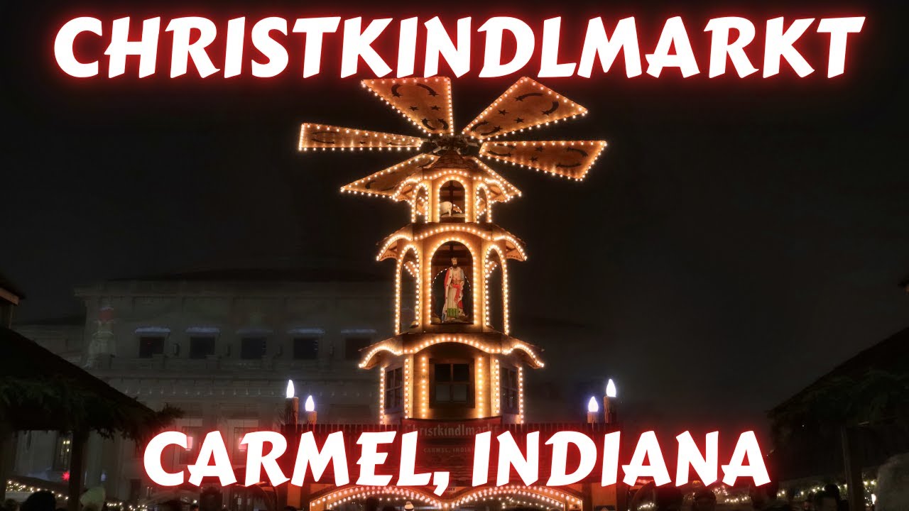 Carmel Christkindlmarkt - Indiana's German-Style Christmas Market Tour at Night
